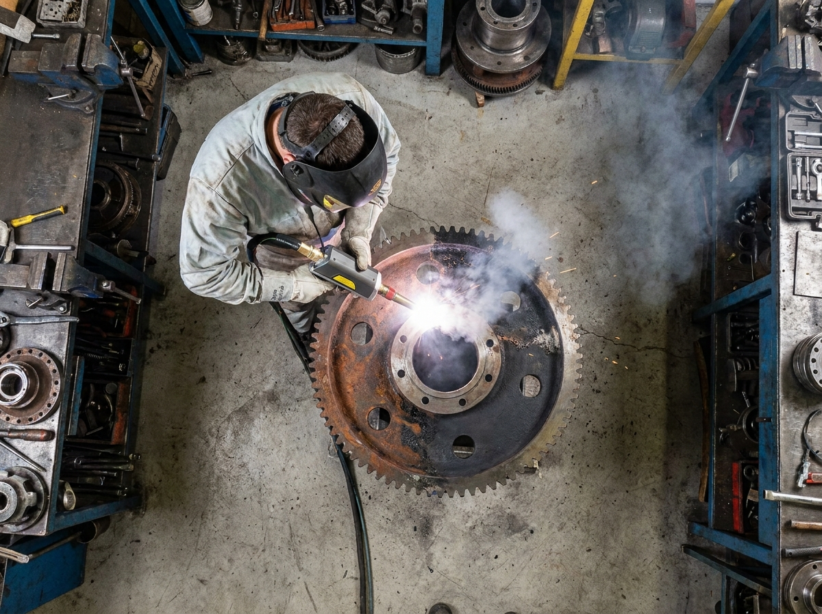 Laser cleaning industrial equipment